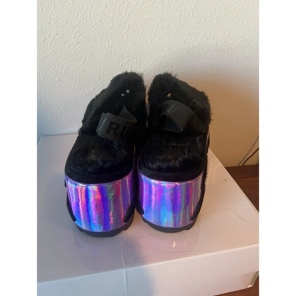 Stylish Black and Iridescent Women's Platform Shoes - Picture 6 of 13